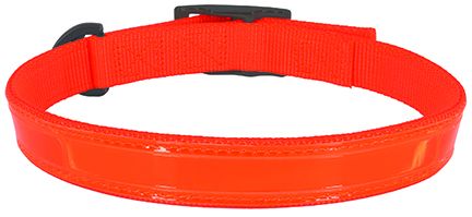 Water & Woods Reflective Nylon Collar Safety Orange
