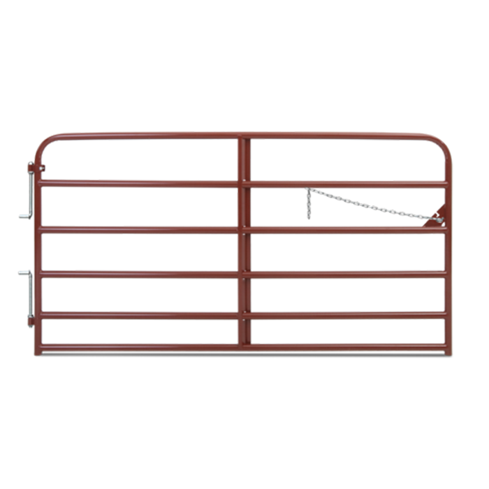 True North Red 8ft Tube Gate 6-bar