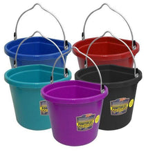 Load image into Gallery viewer, Fortiflex Plastic Flat Back Bucket 20Qt