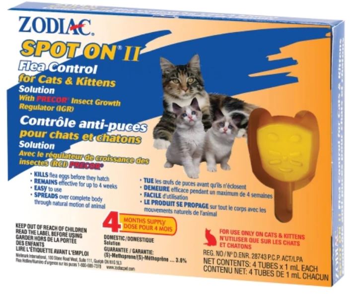 Zodiac Spot On II Flea Control for Cats & Kittens