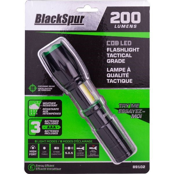 Blackspur COB LED Tactical Flashlight 6M