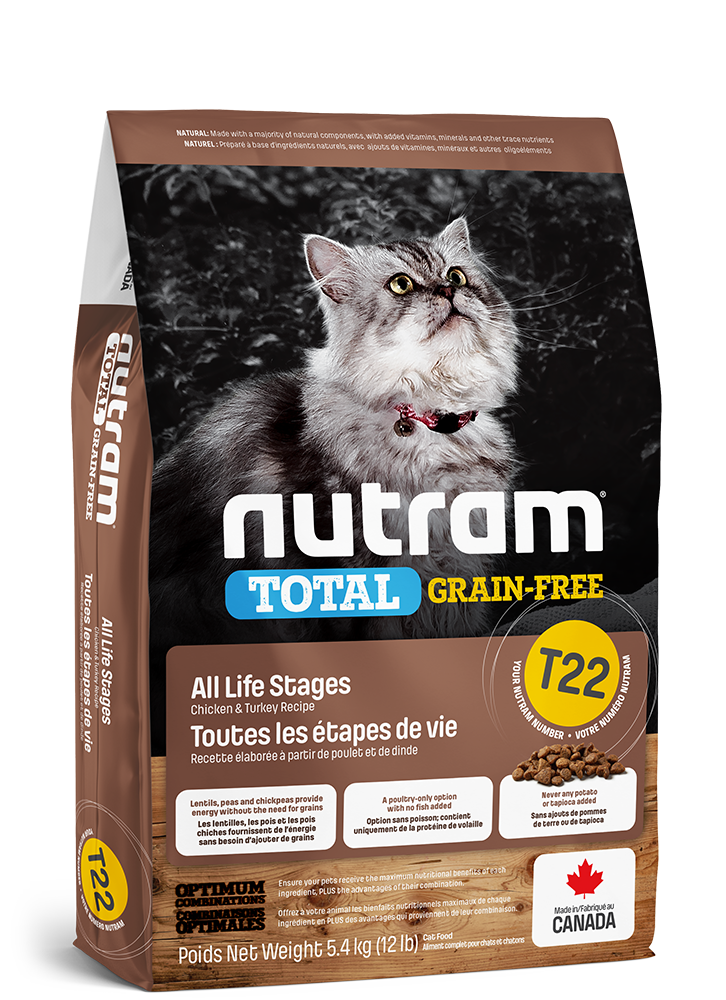 Nutram Total T22 Adult Cat - Chicken & Turkey 2.5LB