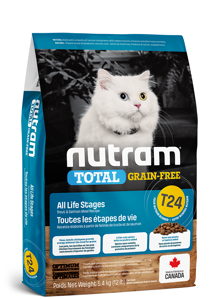 Nutram Total T24 Adult Cat - Trout & Salmon 2.5LB