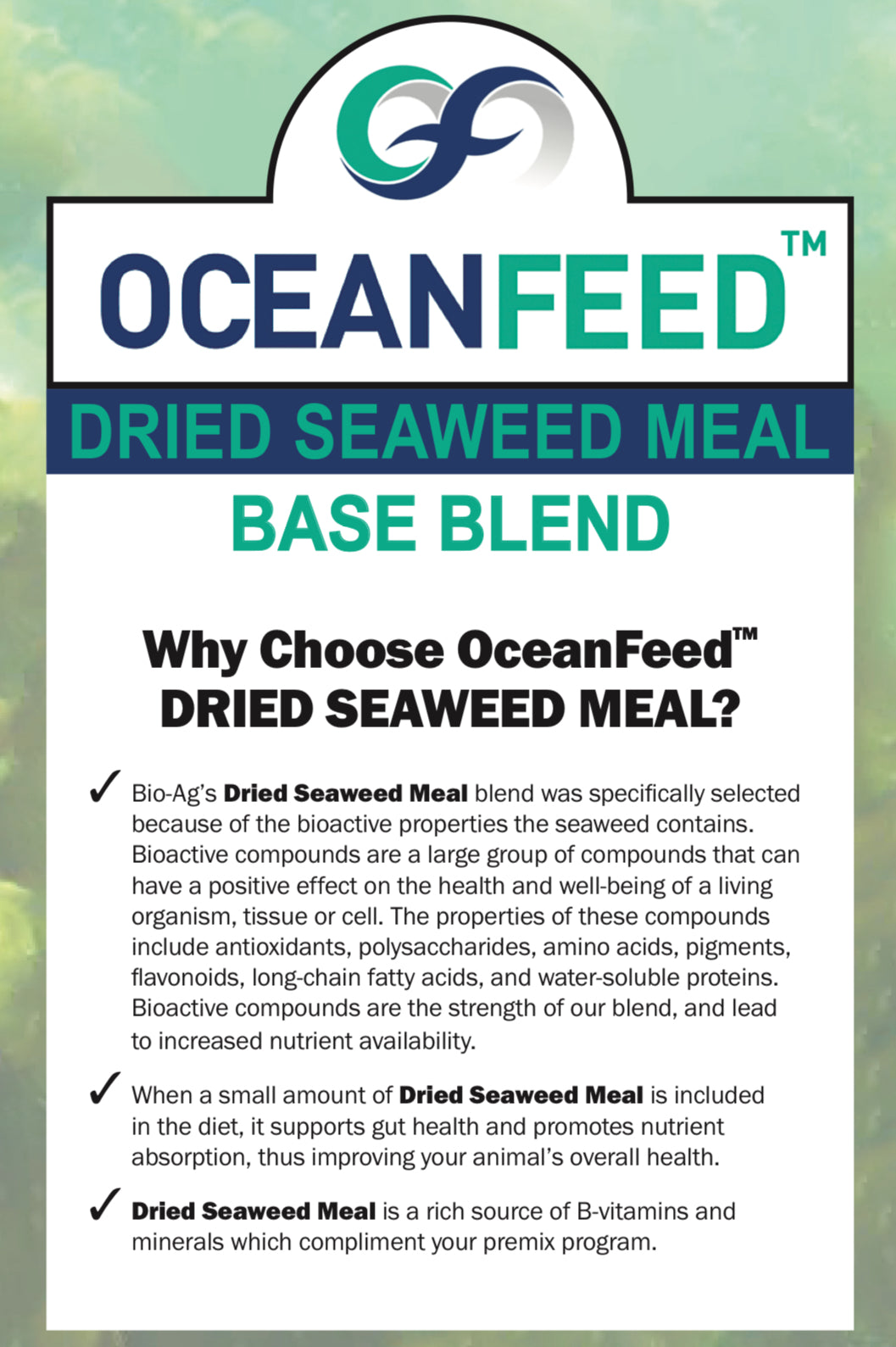 OceanFeed Seaweed Meal Base Blend 25kg