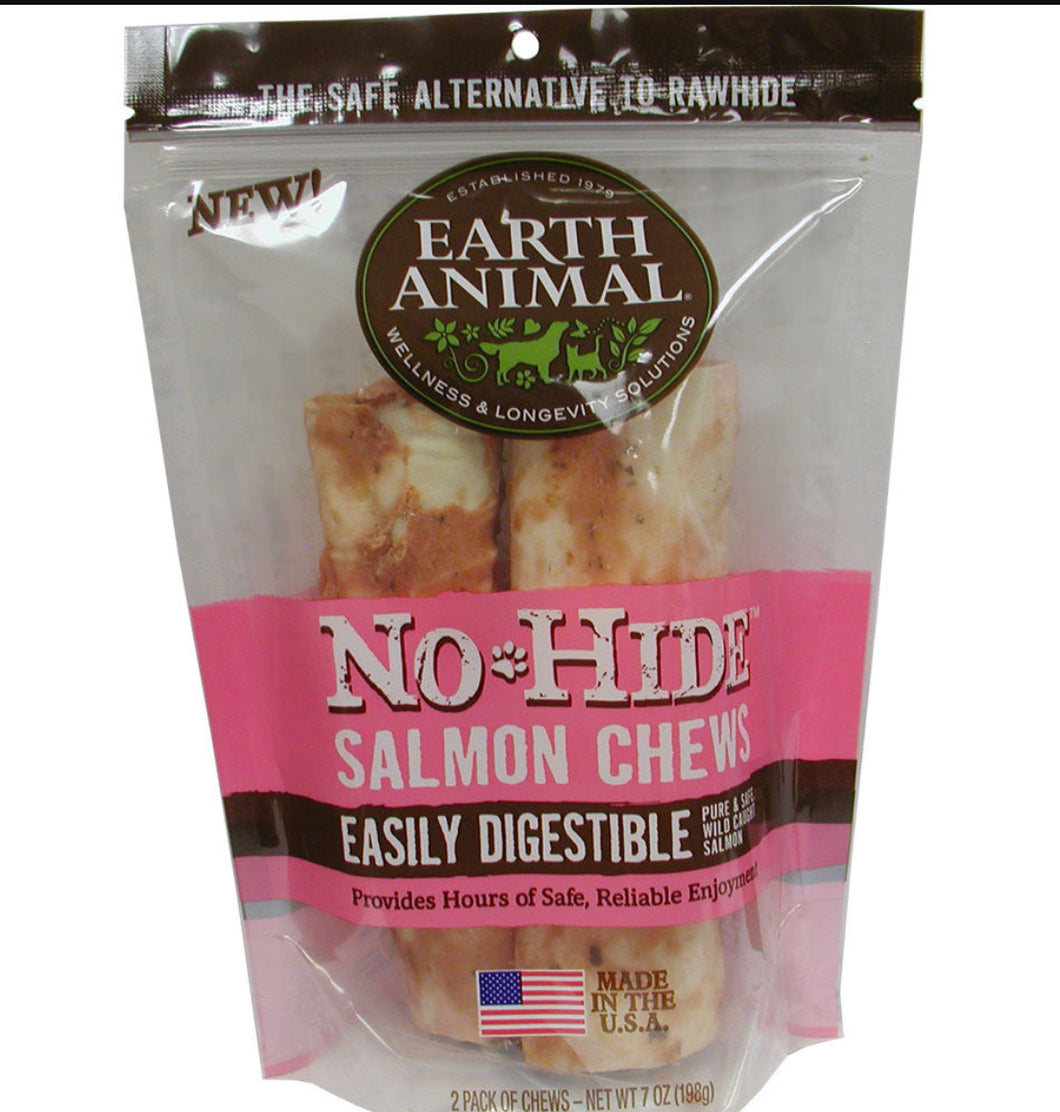 Earth Animal No-Hide Salmon Chew - 2 Pack Medium Size