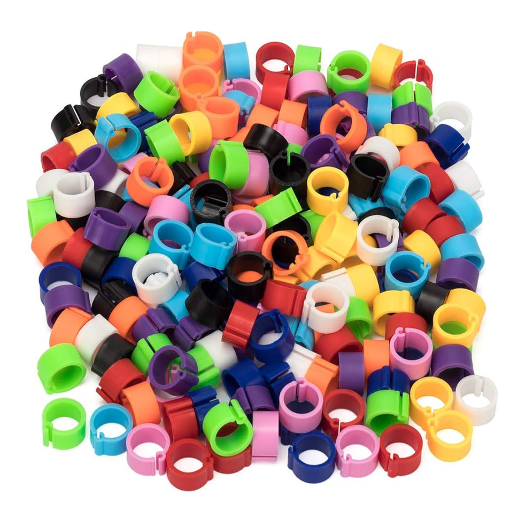 Leg Bands for Small Birds 8mm Multi-Color 200pck