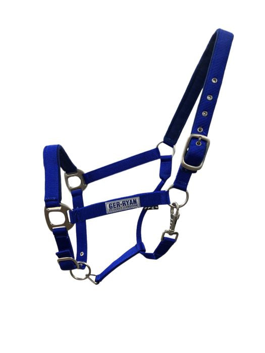 Ger-Ryan Padded Nylon Halter and Lead Set Blue - Pony