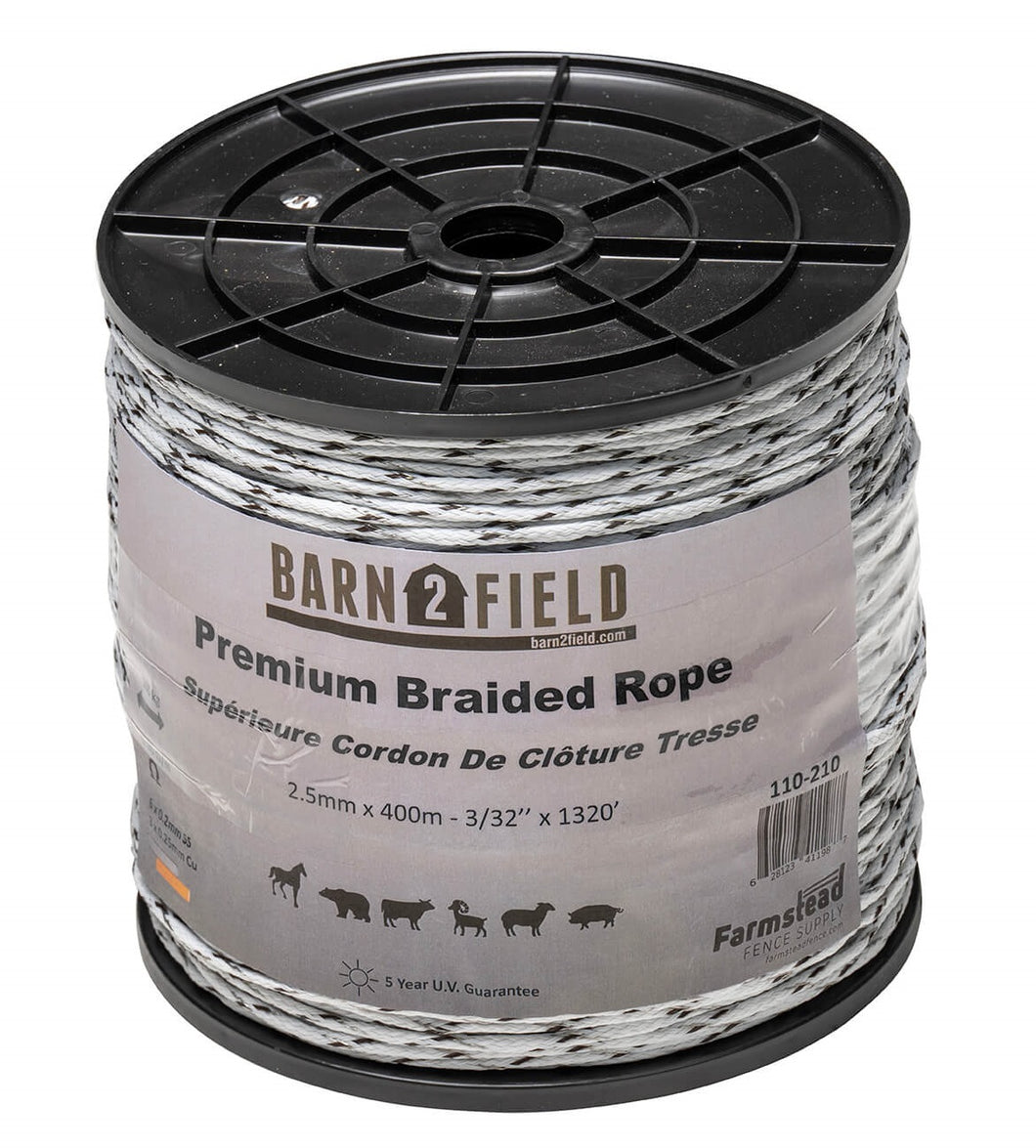 BARN2FIELD PREMIUM 2.5MM BRAIDED ROPE 3XCU/6XSS 400M