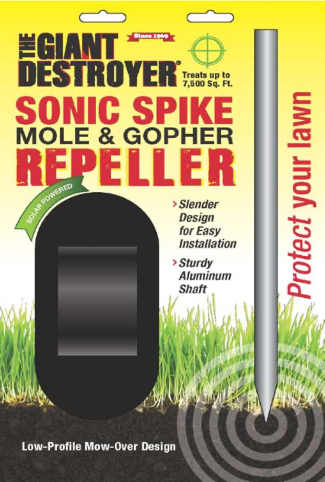 THE GIANT DESTROYER Sonic Spike Repeller (for moles and gophers)