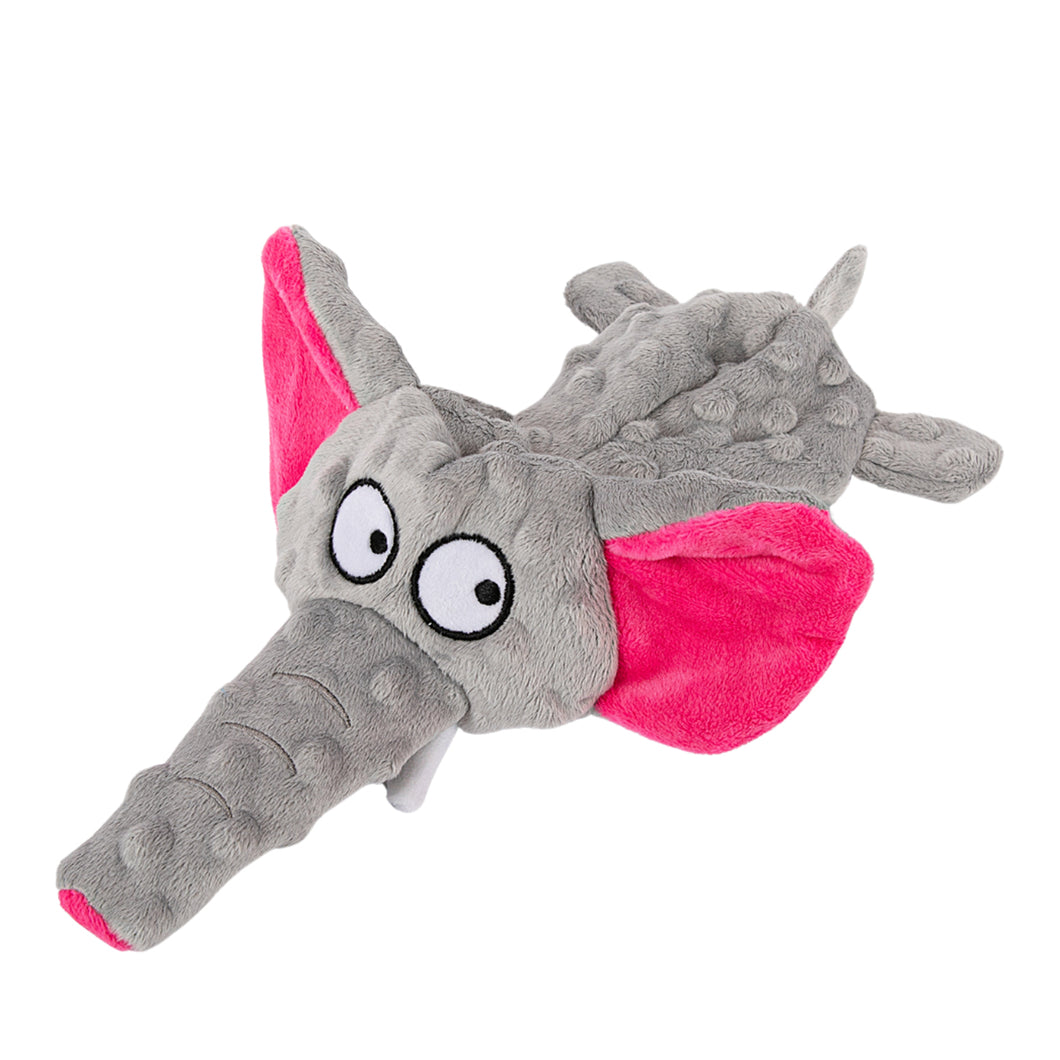 Brookbrand Pets Grey Crinkly Elephant Dog Toy