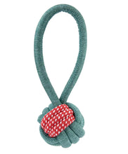 Load image into Gallery viewer, Brookbrand Pets Blue/Red Rope Knot Ball Dog Toy

