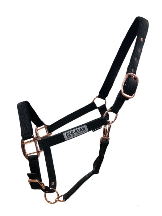 Ger-Ryan Padded Nylon Rose Gold Halter Pony