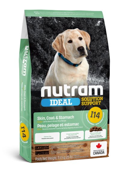 Nutram Ideal Puppy Skin, Coat and Stomach Lamb and Brown Rice (I14) 25lb