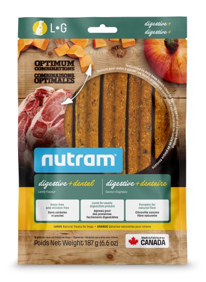 Nutram Optimum Combinations Dental + Digestive Lamb Dog Treats