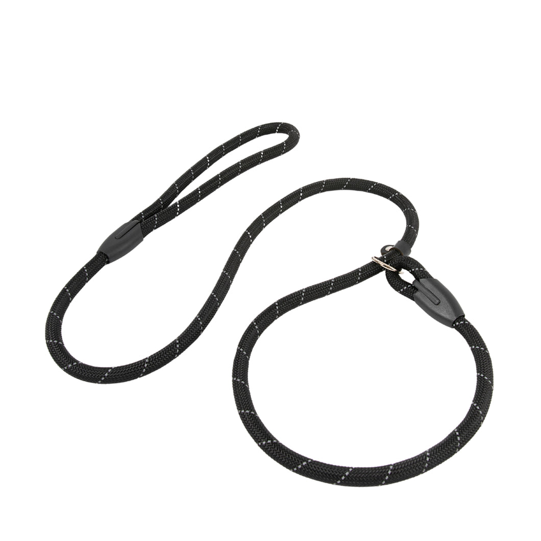 Brookbrand Pets Adjustable Rope Slide Leash Black