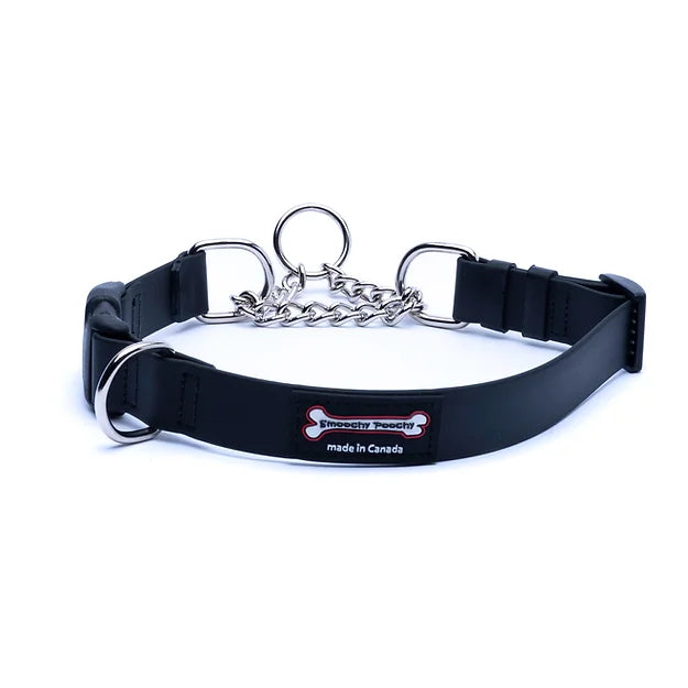 Smoochy Poochy Polyvinyl Martingale Collar Black MD