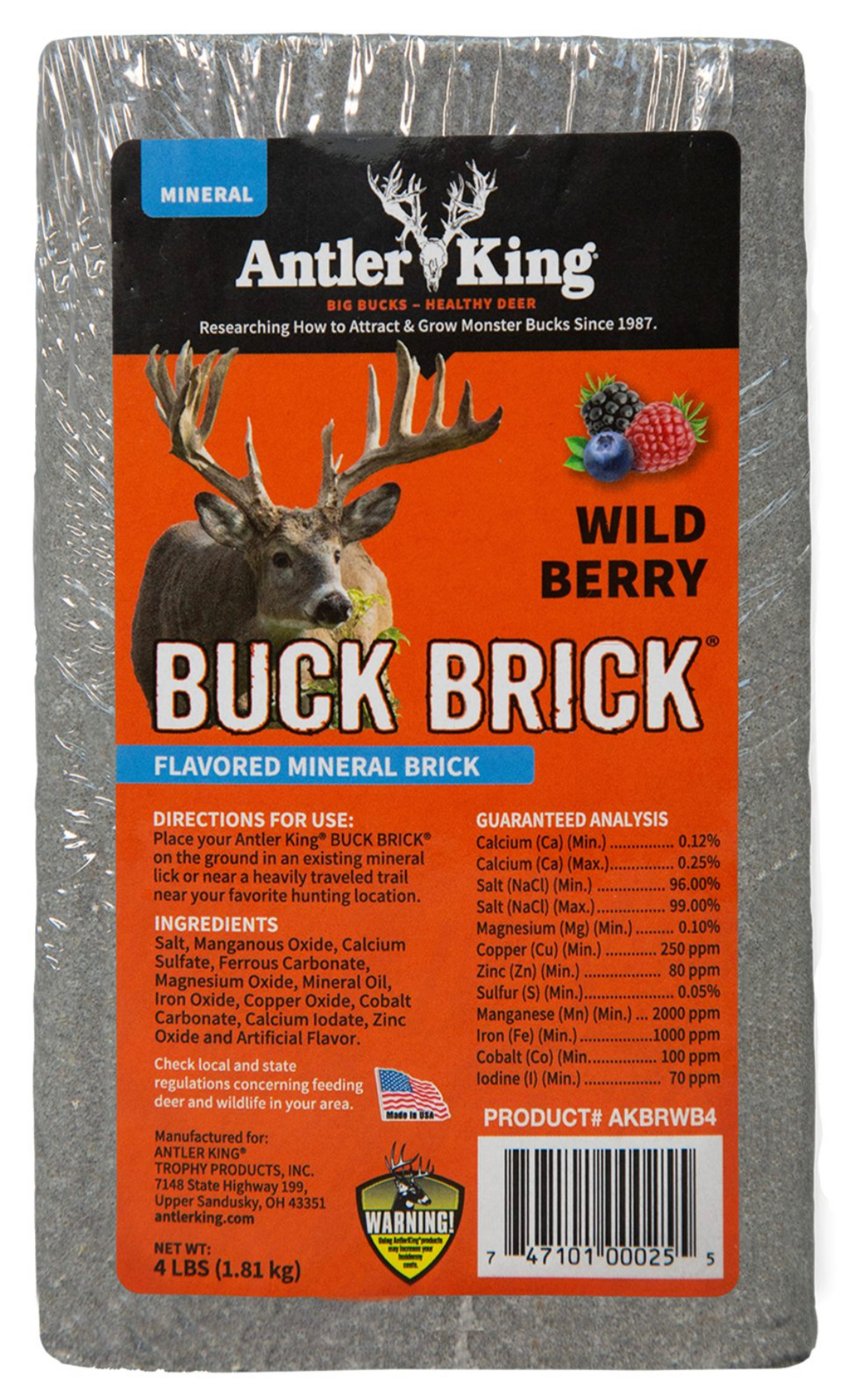 Antler King Buck Brick - Wild Berry 4lb