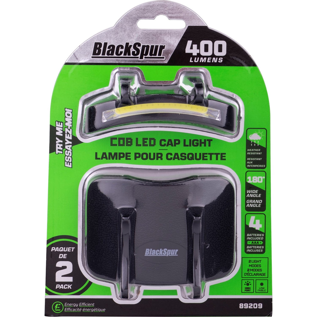 Blackspur COB LED Cap Light 2 Pack