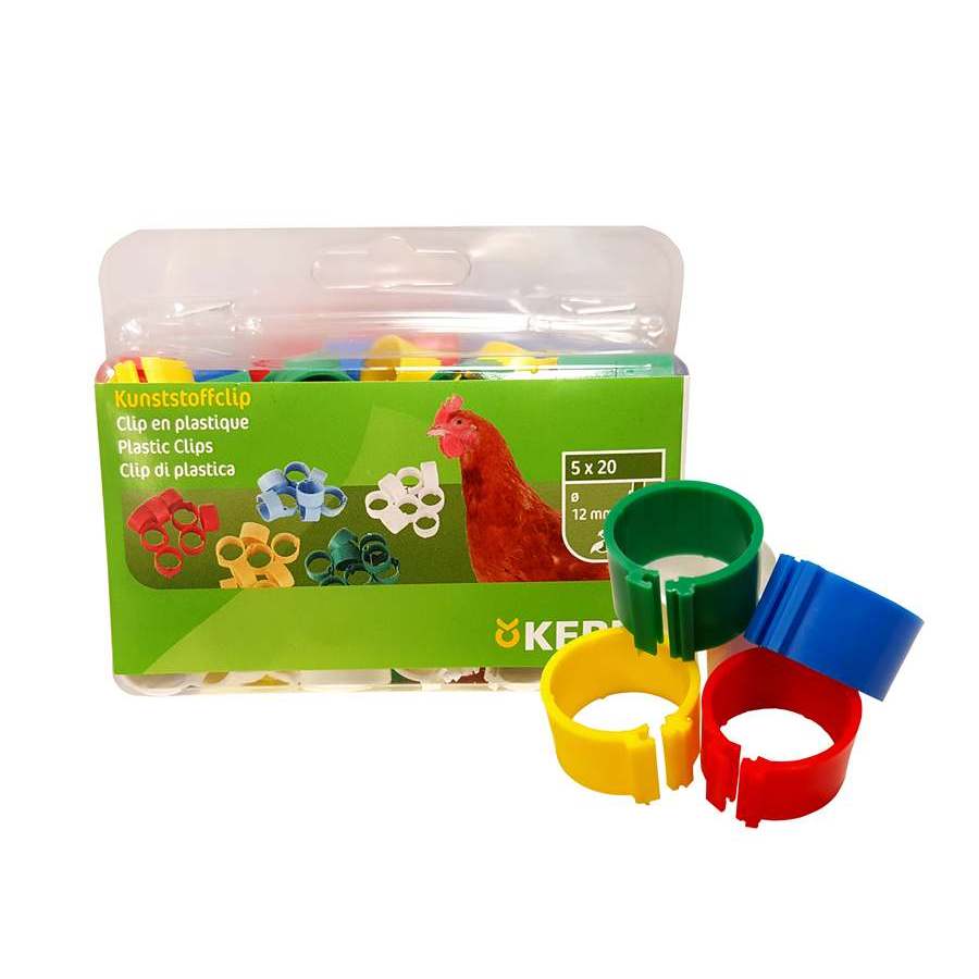 Kerbl Plastic Clips for Chicken 16mm