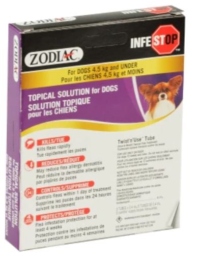 Zodiac Infestop Topical Solution for Dogs Under 4.5kg