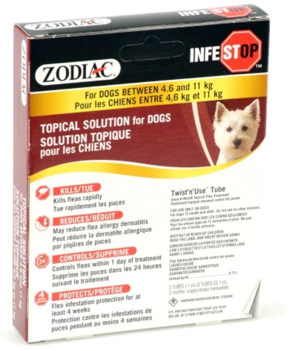 Zodiac Infestop Topical Solution for Dogs 4.6-11kg