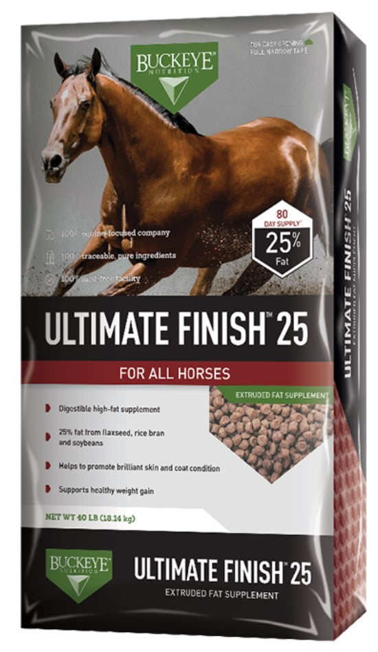 Buckeye Ultimate Finish 25 Equine Supplement 40lb