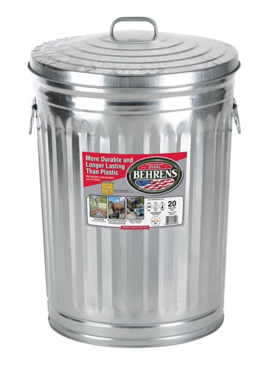 Behrens Galvanized Garbage Can with Lid 20G