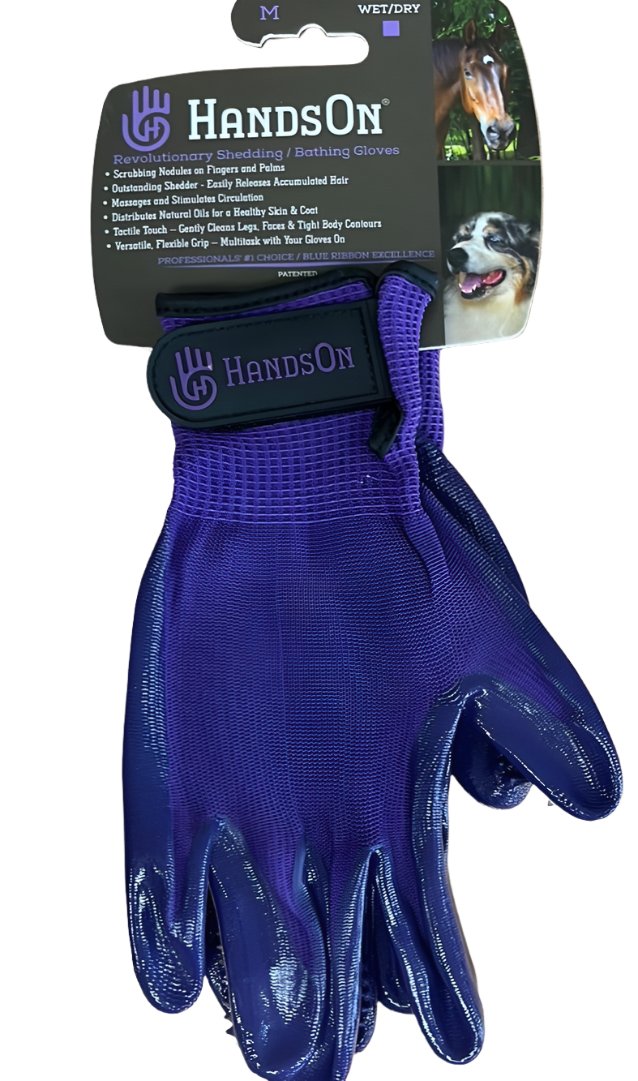 Hands On Groom Gloves Med Purple