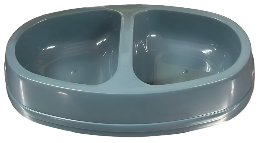 Savic Cat Food Double Bowl Blue