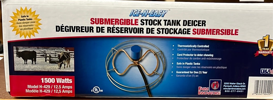 Ice-N-Easy Stock Tank Sinking Deicer 1500w