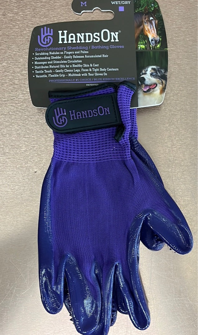 Hands On Groom Gloves Sm Purple