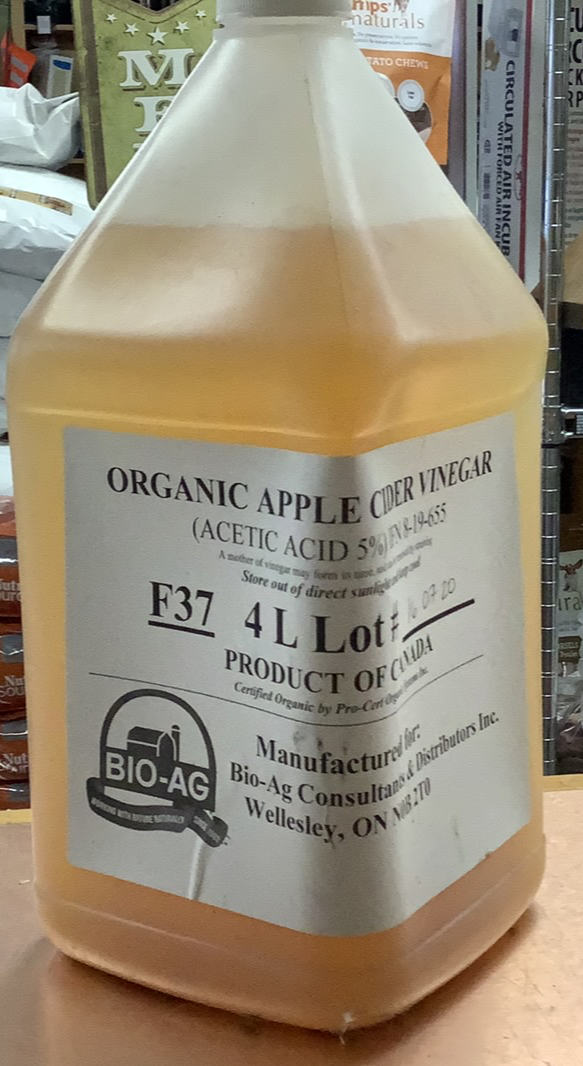 Bio-Ag Organic Apple Cider Vinegar 4L