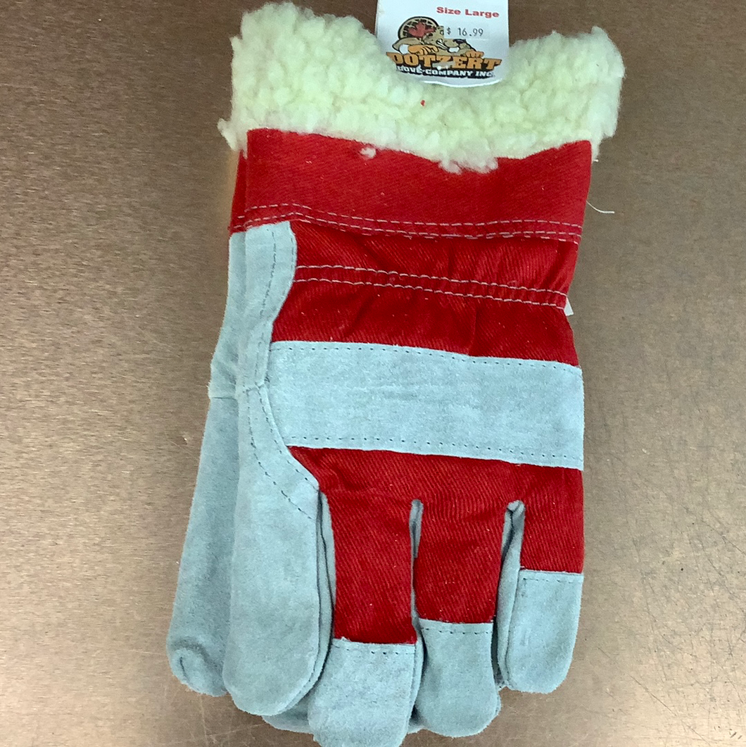 Dotzert Waterproof Fleece Lined Work Gloves Red LG