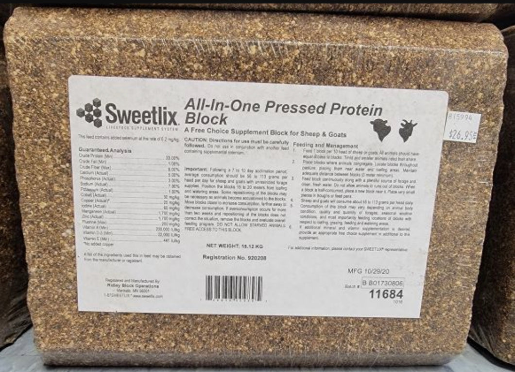 Sweetlix All in One Sheep and Goat Mineral Block 15kg