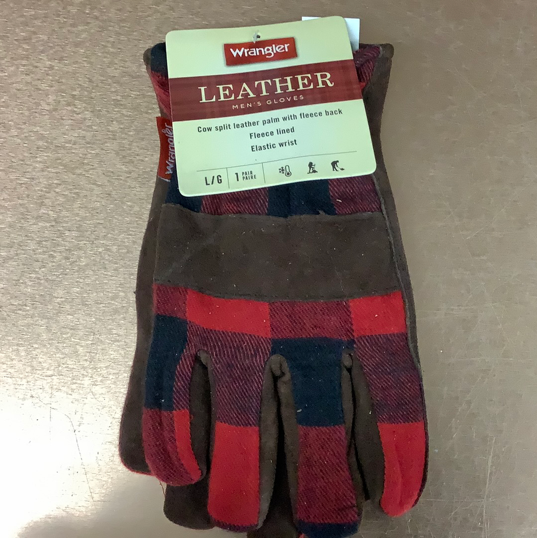 Wrangler Leather Men’s Gloves LG