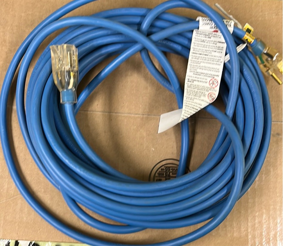 Outdoor Lighted Extension Cord 50ft Blue