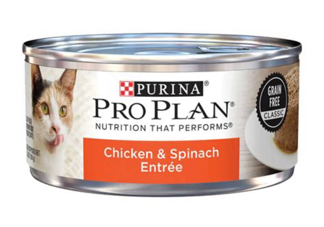 Pro Plan Can Adult Cat Chicken & Spinach Wet Food