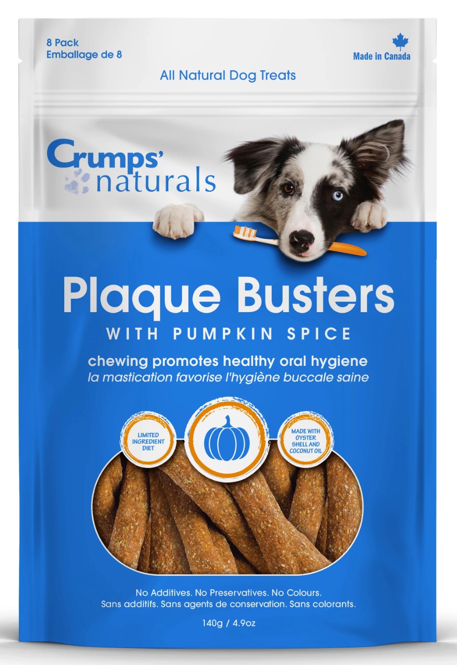Crumps' Naturals Plaque Busters Pumpkin Spice