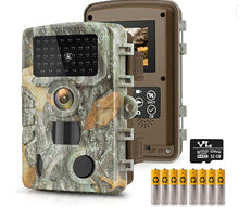 Load image into Gallery viewer, HAWKRAY Trail Camera-T1 24MP 1080P with 32G Micro SD Card, Batteries, Waterproof, and Night Vision
